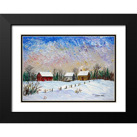 Warm Glow Black Modern Wood Framed Art Print with Double Matting by Mark, Sharon