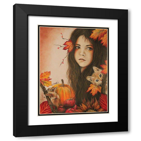 Autumn - Seasons Series Black Modern Wood Framed Art Print with Double Matting by Sheena Pike Art