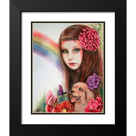 Summer - Seasons Series Black Modern Wood Framed Art Print with Double Matting by Sheena Pike Art