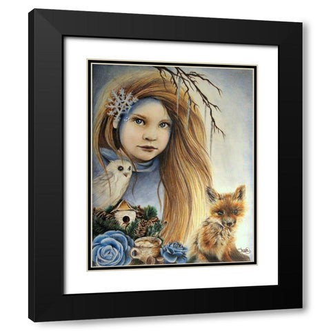 Winter - Seasons Series Black Modern Wood Framed Art Print with Double Matting by Sheena Pike Art