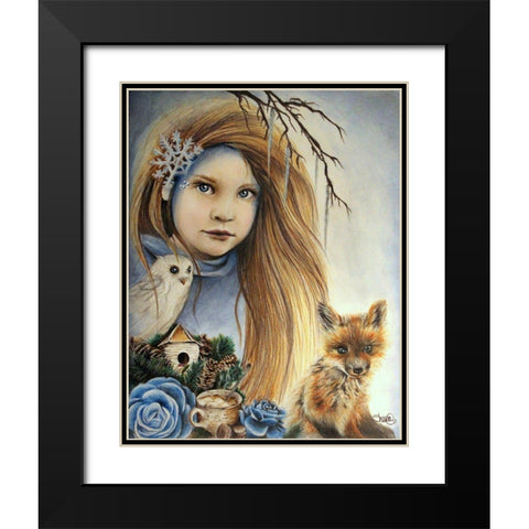 Winter - Seasons Series Black Modern Wood Framed Art Print with Double Matting by Sheena Pike Art