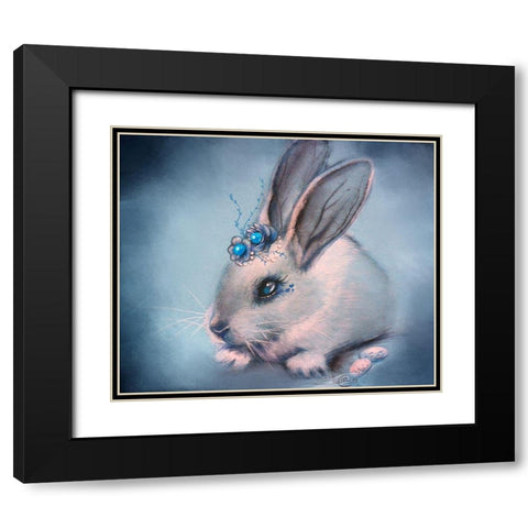 Bluebell Black Modern Wood Framed Art Print with Double Matting by Sheena Pike Art