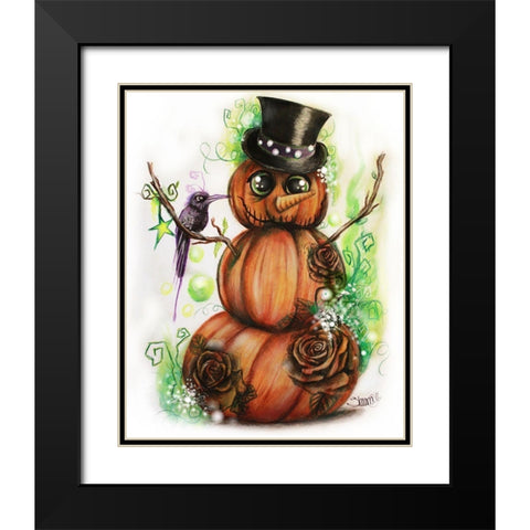 Jack O Man Black Modern Wood Framed Art Print with Double Matting by Sheena Pike Art