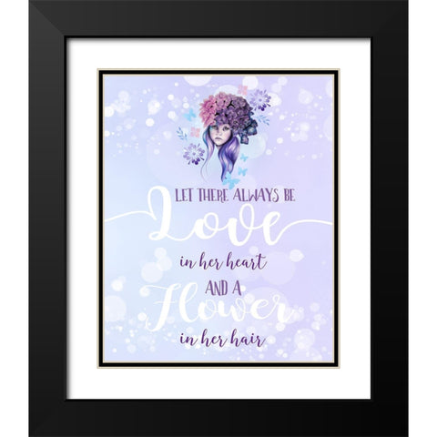 Hydrangea Collection - Typography 2 Black Modern Wood Framed Art Print with Double Matting by Sheena Pike Art