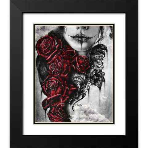 Entrap - Malevolent Collection Black Modern Wood Framed Art Print with Double Matting by Sheena Pike Art