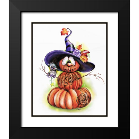 Jack O Man 2 Black Modern Wood Framed Art Print with Double Matting by Sheena Pike Art
