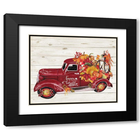 Happy Harvest Co Old Truck Collection Black Modern Wood Framed Art Print with Double Matting by Sheena Pike Art