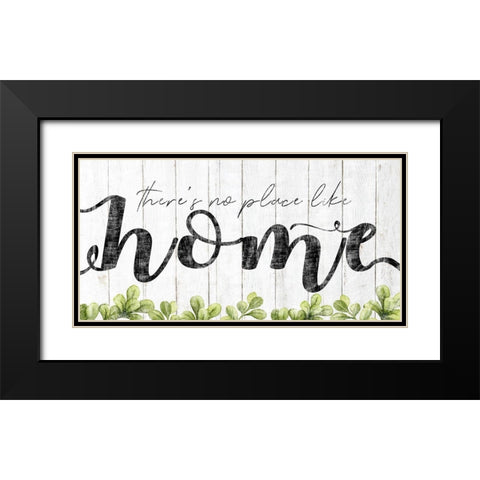 Theres No Place Like Home Black Modern Wood Framed Art Print with Double Matting by Sheena Pike Art