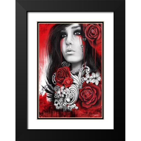 Freed Black Modern Wood Framed Art Print with Double Matting by Sheena Pike Art