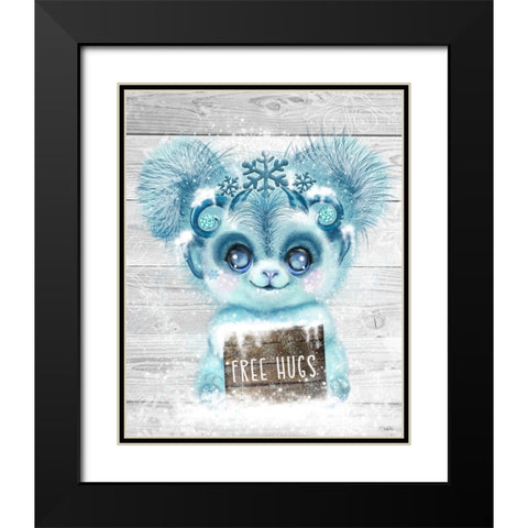 Winter Baby Yhetti Black Modern Wood Framed Art Print with Double Matting by Sheena Pike Art