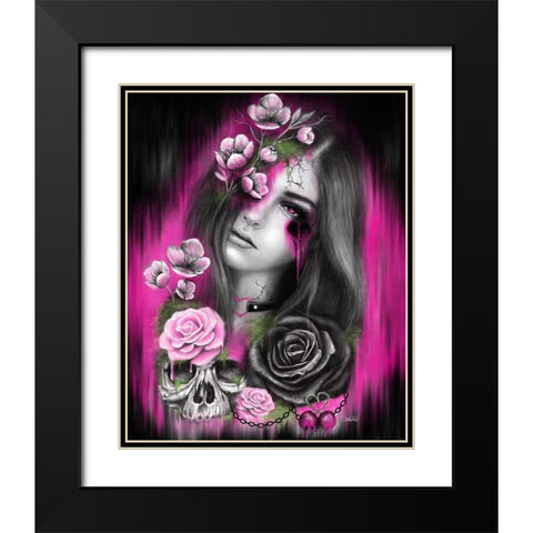 Ravenous Black Modern Wood Framed Art Print with Double Matting by Sheena Pike Art