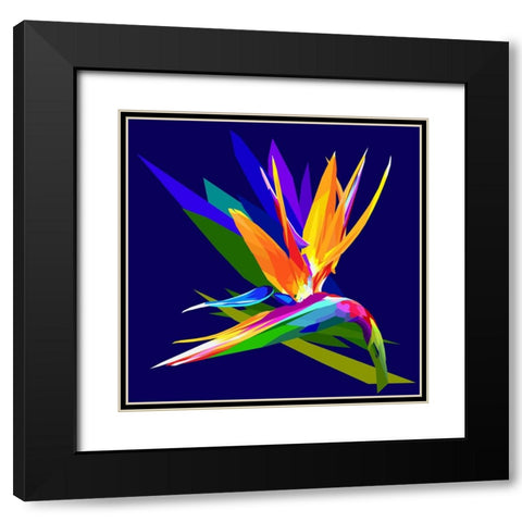 Bird Of Paradise Black Modern Wood Framed Art Print with Double Matting by Pansanit, Surapol