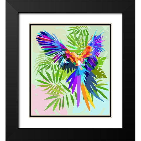 Bird 003 Black Modern Wood Framed Art Print with Double Matting by Pansanit, Surapol