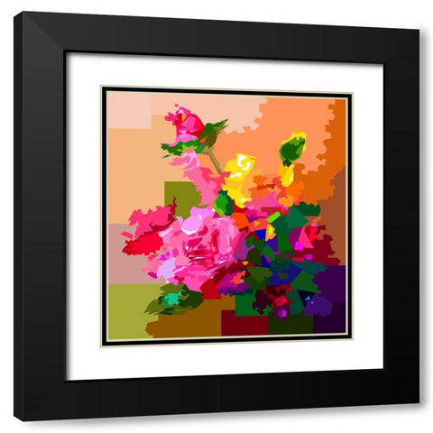 Beautiful Rose Black Modern Wood Framed Art Print with Double Matting by Pansanit, Surapol
