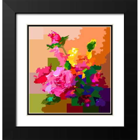 Beautiful Rose Black Modern Wood Framed Art Print with Double Matting by Pansanit, Surapol