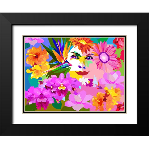 The Face Black Modern Wood Framed Art Print with Double Matting by Pansanit, Surapol