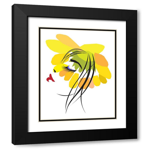 Woman and Nature Black Modern Wood Framed Art Print with Double Matting by Pansanit, Surapol
