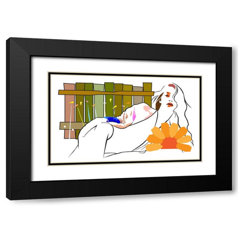 Super Model Black Modern Wood Framed Art Print with Double Matting by Pansanit, Surapol
