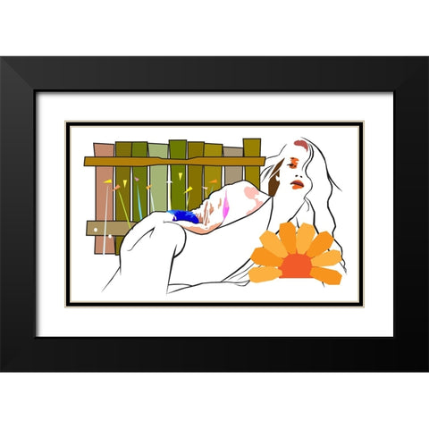 Super Model Black Modern Wood Framed Art Print with Double Matting by Pansanit, Surapol
