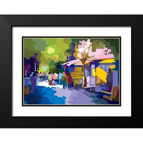 Landskape 001 Black Modern Wood Framed Art Print with Double Matting by Pansanit, Surapol