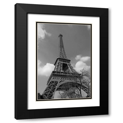 Eiffel To The Sky Black Modern Wood Framed Art Print with Double Matting by Susan Vizvary Photography