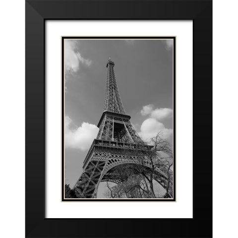 Eiffel To The Sky Black Modern Wood Framed Art Print with Double Matting by Susan Vizvary Photography