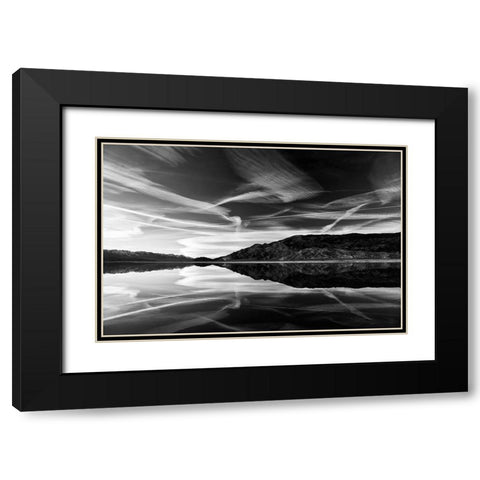 Sunset Reflection Black Modern Wood Framed Art Print with Double Matting by Susan Vizvary Photography