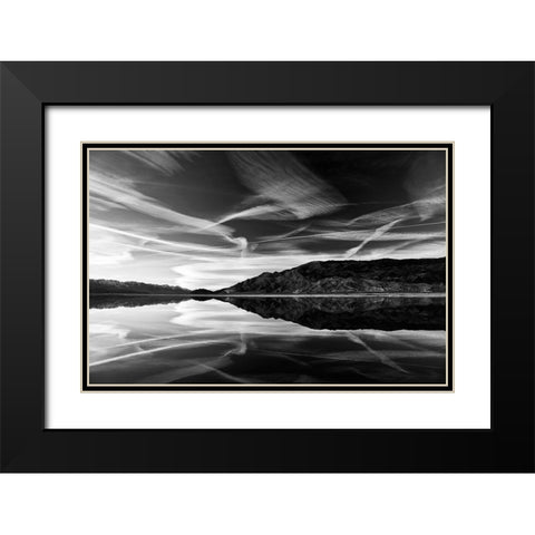 Sunset Reflection Black Modern Wood Framed Art Print with Double Matting by Susan Vizvary Photography
