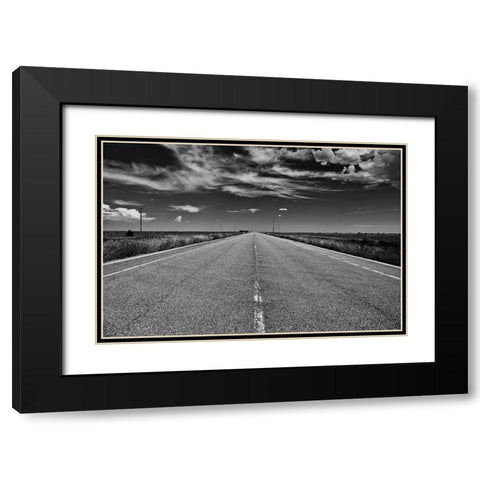 The Long Road Black Modern Wood Framed Art Print with Double Matting by Susan Vizvary Photography