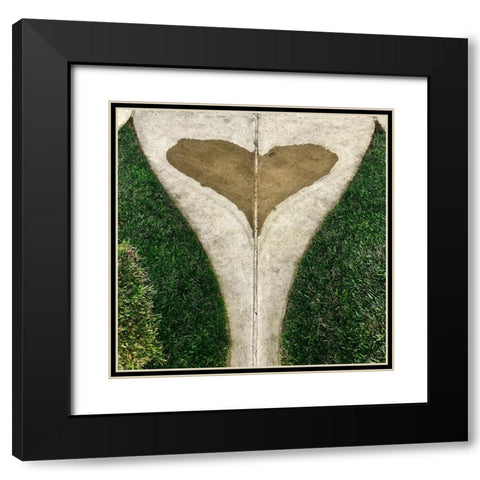 Water Heart  Black Modern Wood Framed Art Print with Double Matting by Susan Vizvary Photography