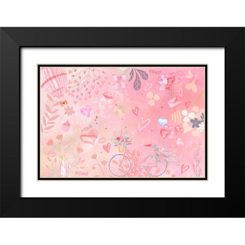 Ride with my Sweetheart Black Modern Wood Framed Art Print with Double Matting by The Font Diva