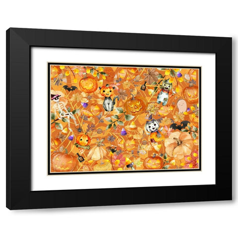 This is Halloween Black Modern Wood Framed Art Print with Double Matting by The Font Diva