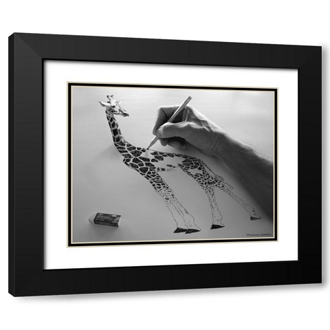 A Pain In The Neck Black Modern Wood Framed Art Print with Double Matting by Barbey, Thomas