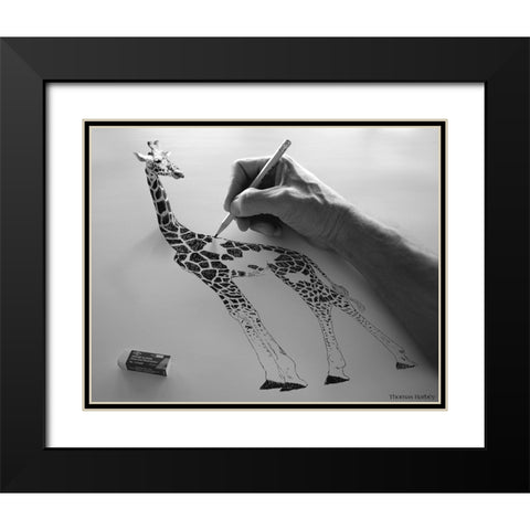 A Pain In The Neck Black Modern Wood Framed Art Print with Double Matting by Barbey, Thomas