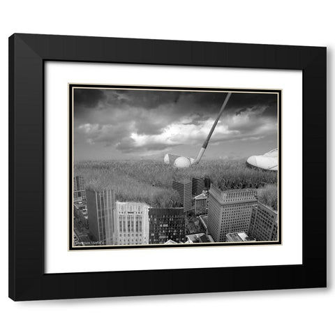 Big Shot Black Modern Wood Framed Art Print with Double Matting by Barbey, Thomas