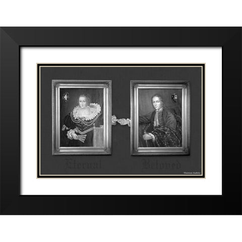 Eternal Beloved Black Modern Wood Framed Art Print with Double Matting by Barbey, Thomas