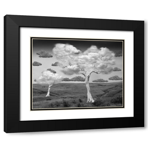 Natural Disorder Black Modern Wood Framed Art Print with Double Matting by Barbey, Thomas
