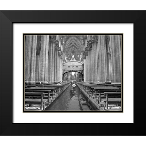 ODUOMOMIO Black Modern Wood Framed Art Print with Double Matting by Barbey, Thomas