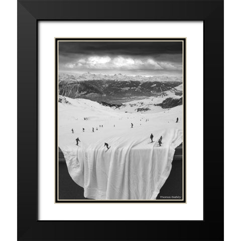 Oh Sheet! Black Modern Wood Framed Art Print with Double Matting by Barbey, Thomas
