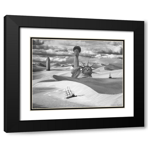 Poor Navigation Black Modern Wood Framed Art Print with Double Matting by Barbey, Thomas