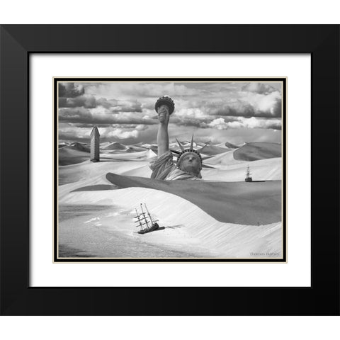 Poor Navigation Black Modern Wood Framed Art Print with Double Matting by Barbey, Thomas