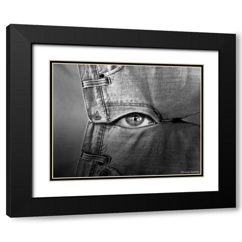 Private Eye Black Modern Wood Framed Art Print with Double Matting by Barbey, Thomas