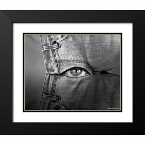Private Eye Black Modern Wood Framed Art Print with Double Matting by Barbey, Thomas