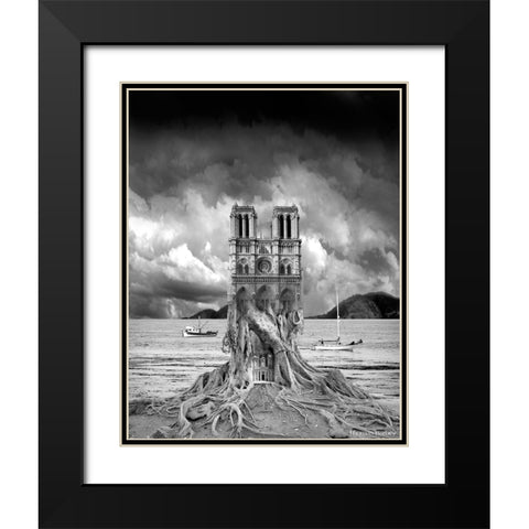 Stumped Black Modern Wood Framed Art Print with Double Matting by Barbey, Thomas