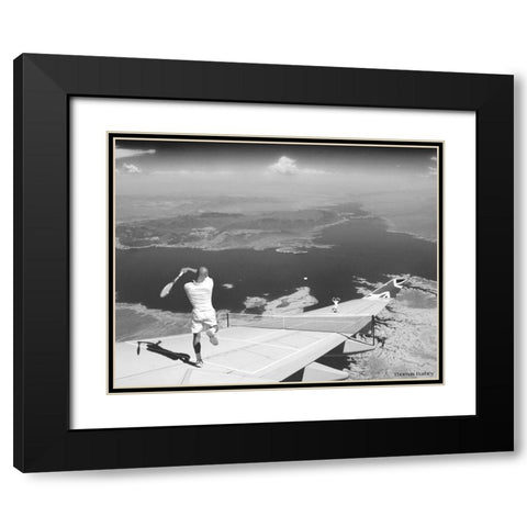 Sun Stroke Black Modern Wood Framed Art Print with Double Matting by Barbey, Thomas