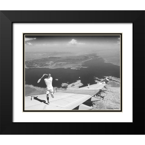 Sun Stroke Black Modern Wood Framed Art Print with Double Matting by Barbey, Thomas