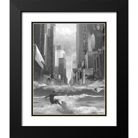 Swell Time in Town Black Modern Wood Framed Art Print with Double Matting by Barbey, Thomas