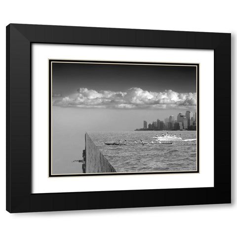 Very Sharp Left Black Modern Wood Framed Art Print with Double Matting by Barbey, Thomas