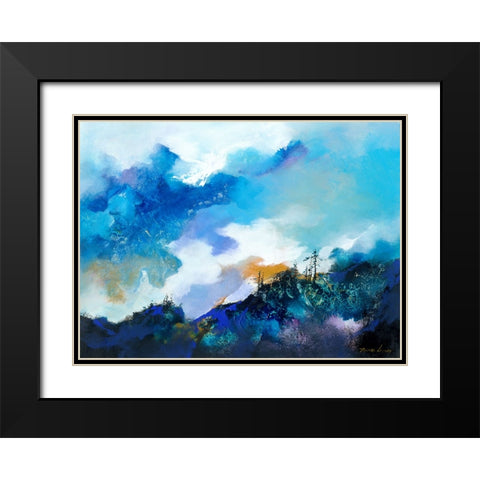 Above the Clouds 2 Black Modern Wood Framed Art Print with Double Matting by Leung, Thomas