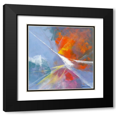 Dancing Purple Black Modern Wood Framed Art Print with Double Matting by Leung, Thomas